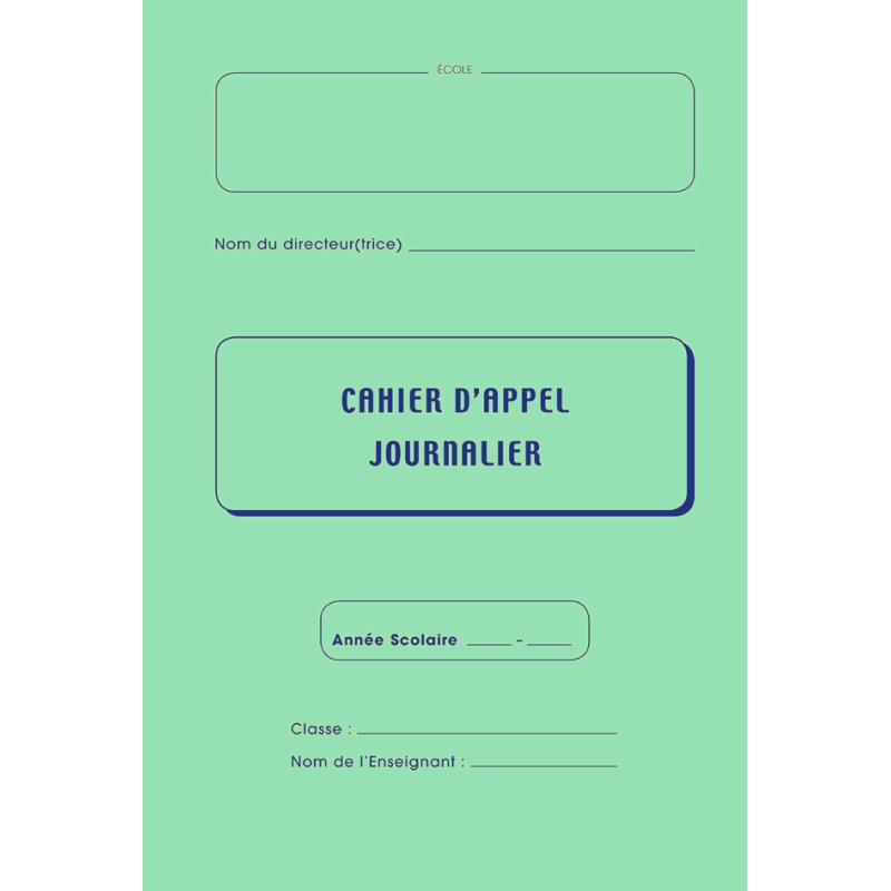 Dagelijks roepregister, 28 pagina's, 40 leerlingen